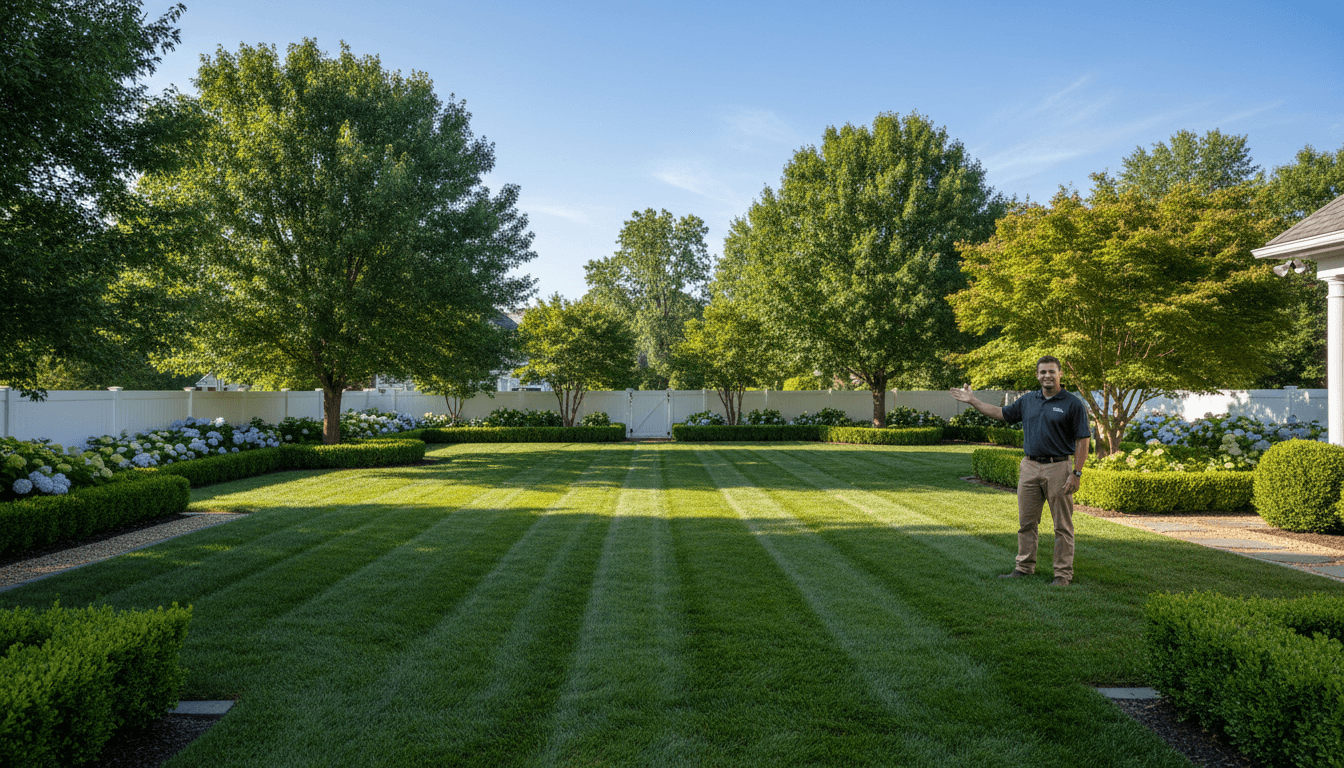 Property debris clearing and yard maintenance work
